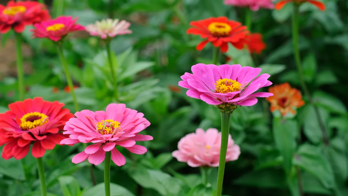 zinnias